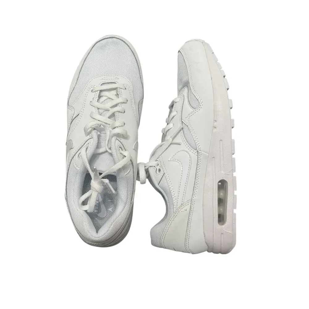 NIB! Nike Air Max 1 (GS) White Athletic Sneaker - Youth 7 / Women 8.5